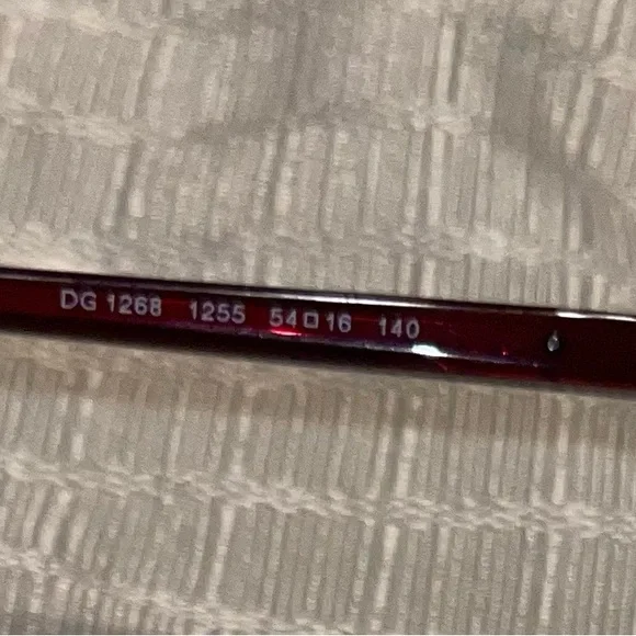 Dolce & Gabbana DG 1268 1255 54 16 140 by Pale Red Gold Eyeglasses - Picture 2 of 4